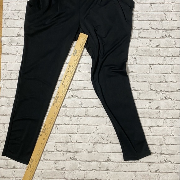 𝅺free People sz Small Black Pull On Pleated Ankle Leggings - Picture 7 of 10